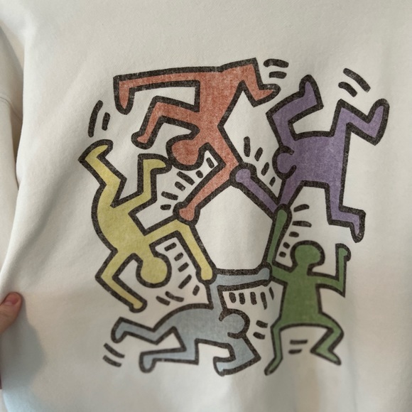 Oversized Keith Haring crew neck xs SO SOFT! sold out online Abercrombie & fitch - Picture 2 of 13